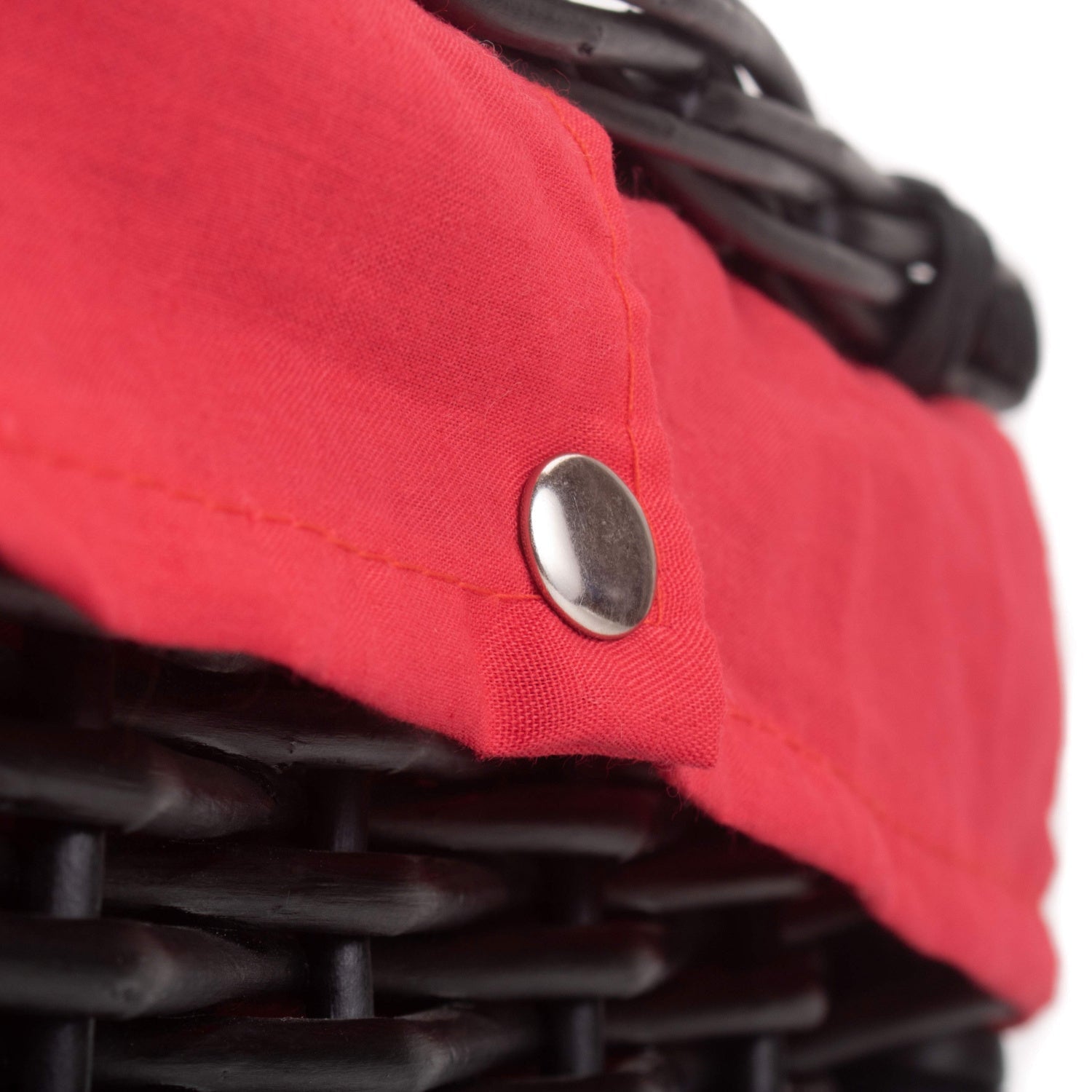 16 Inch Black Willow Hamper with Red Lining - REGN