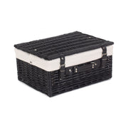16 Inch Black Willow Hamper with White Lining - REGN
