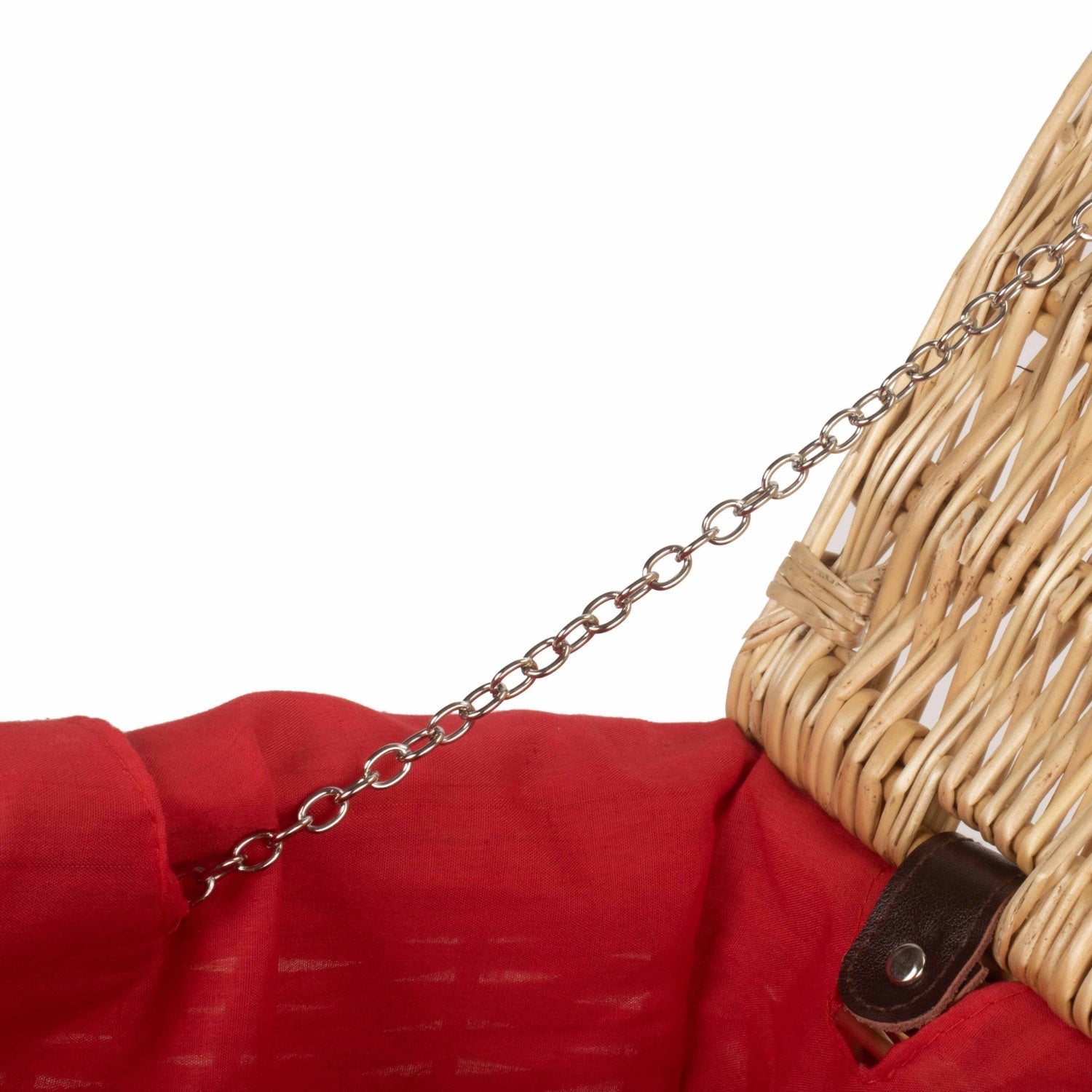 16 Inch Buff WIllow Hamper with Red Lining - REGN