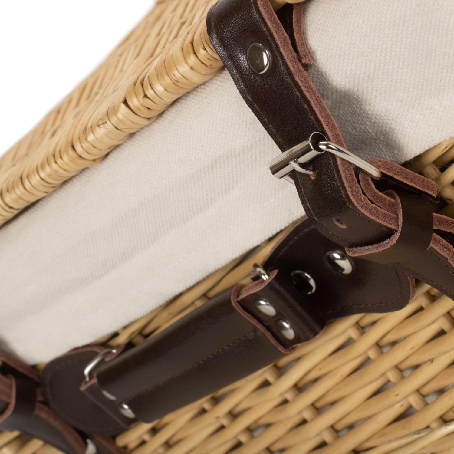 16 Inch Buff Willow Hamper with White Lining - REGN