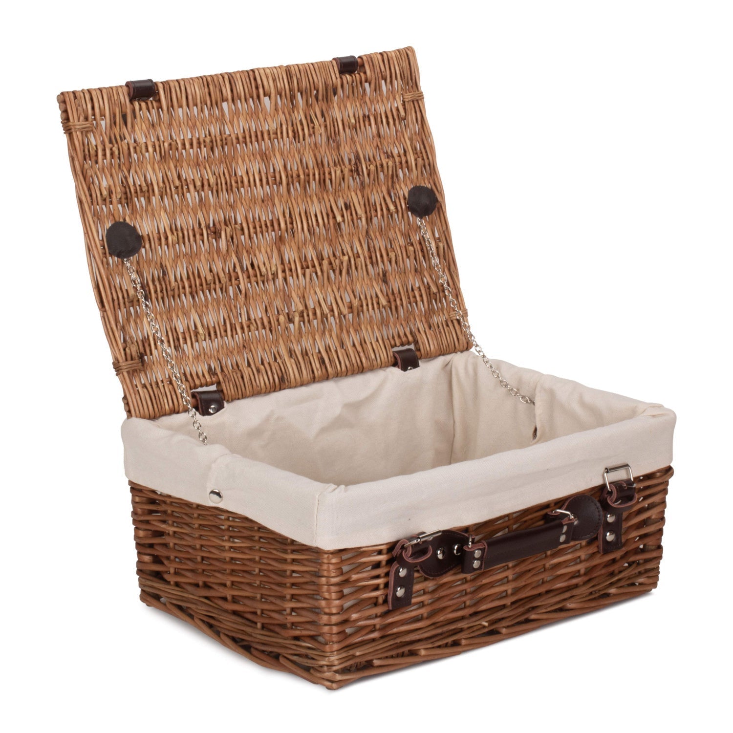 16 Inch Double Steamed Hamper with White Lining - REGN