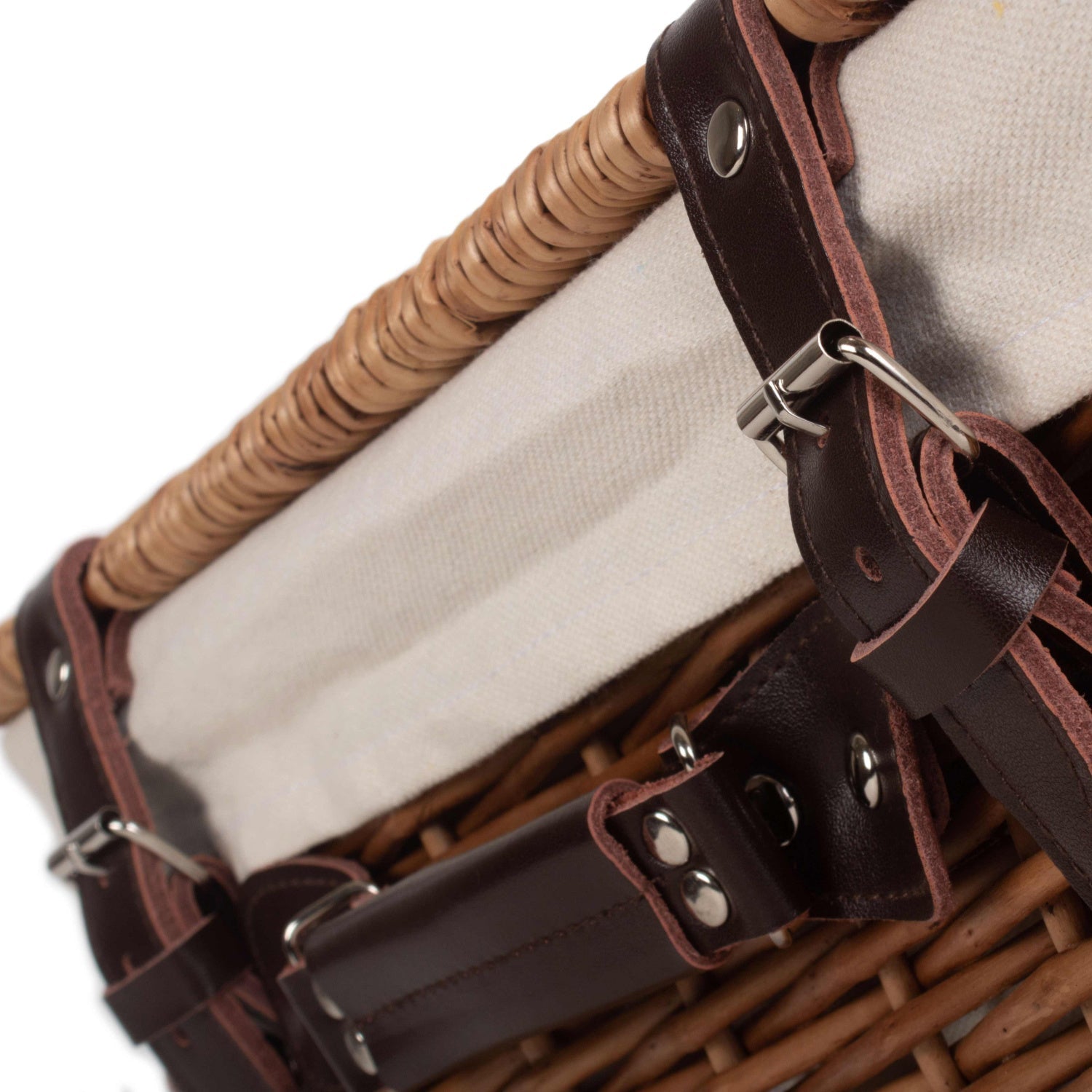 16 Inch Double Steamed Hamper with White Lining - REGN