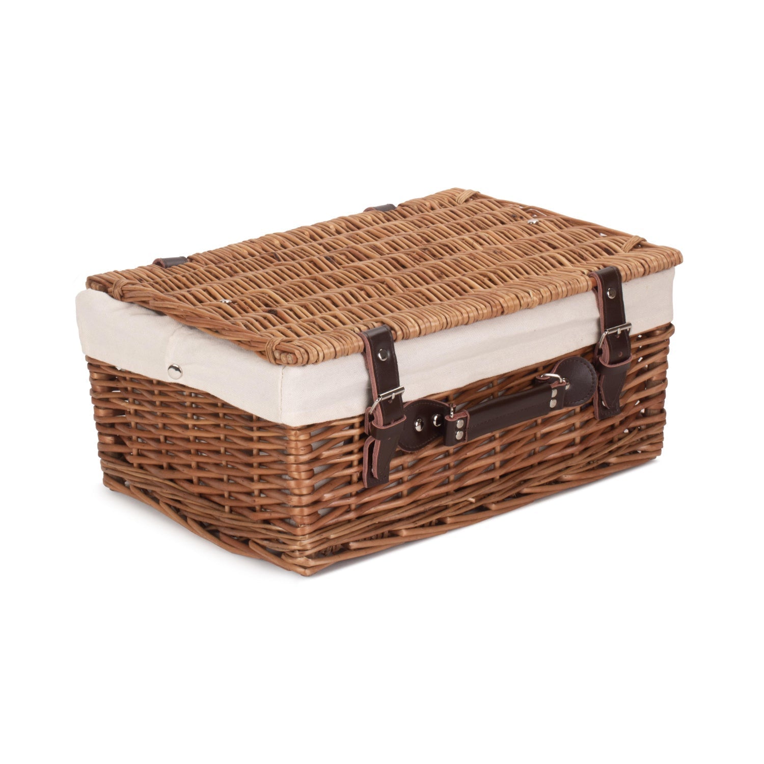 16 Inch Double Steamed Hamper with White Lining - REGN