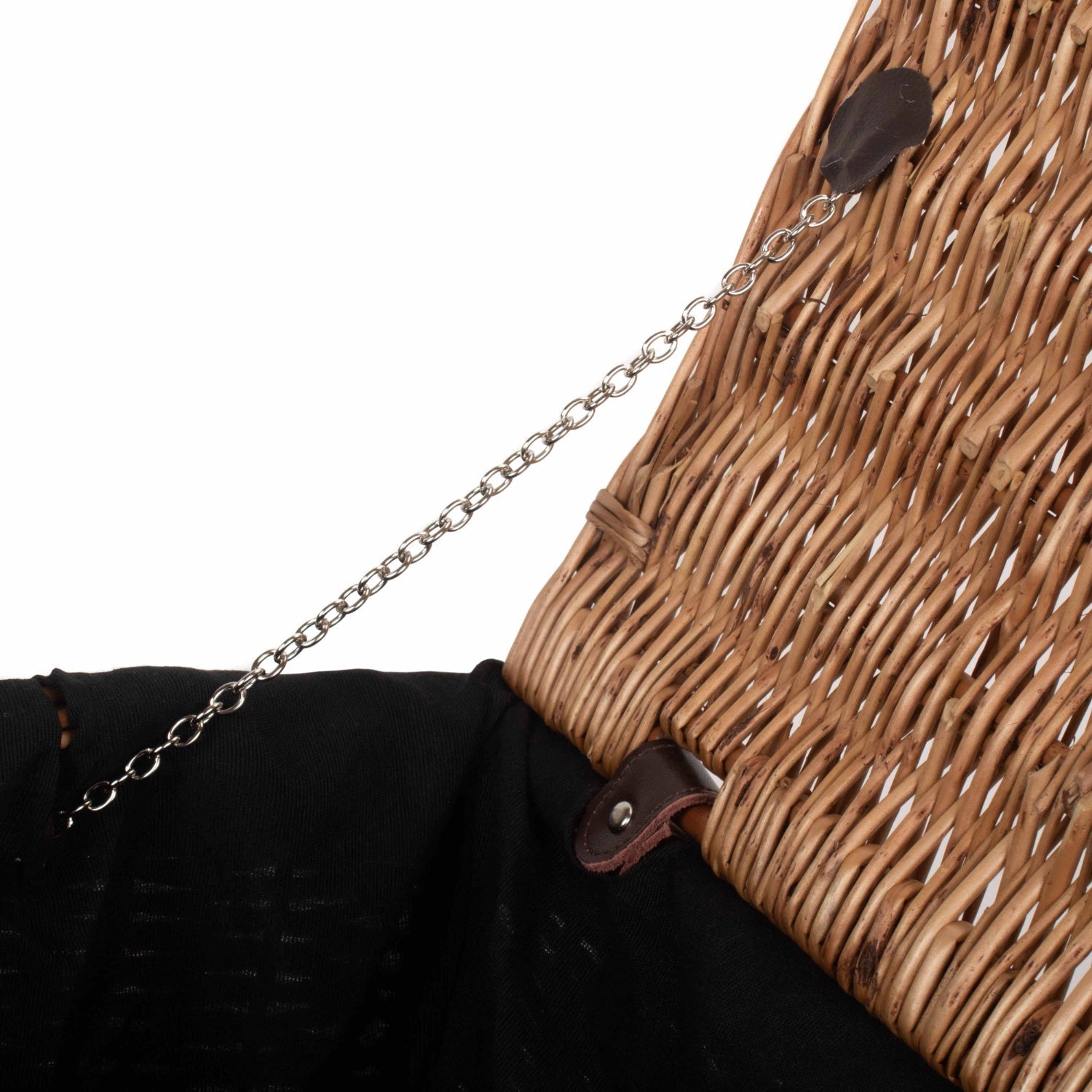 16 Inch Double Steamed Willow Hamper with Black Lining - REGN