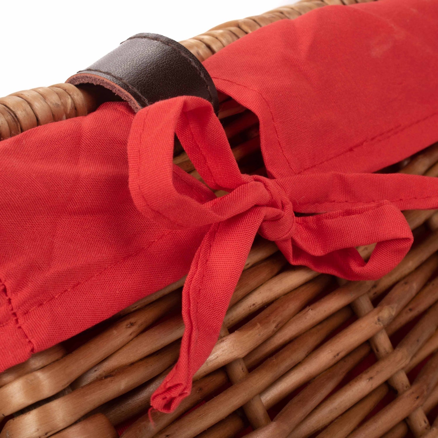16 Inch Double Steamed Willow Hamper with Red Lining - REGN