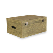 16 Inch Oak Effect Wooden Keepsake Box - REGN