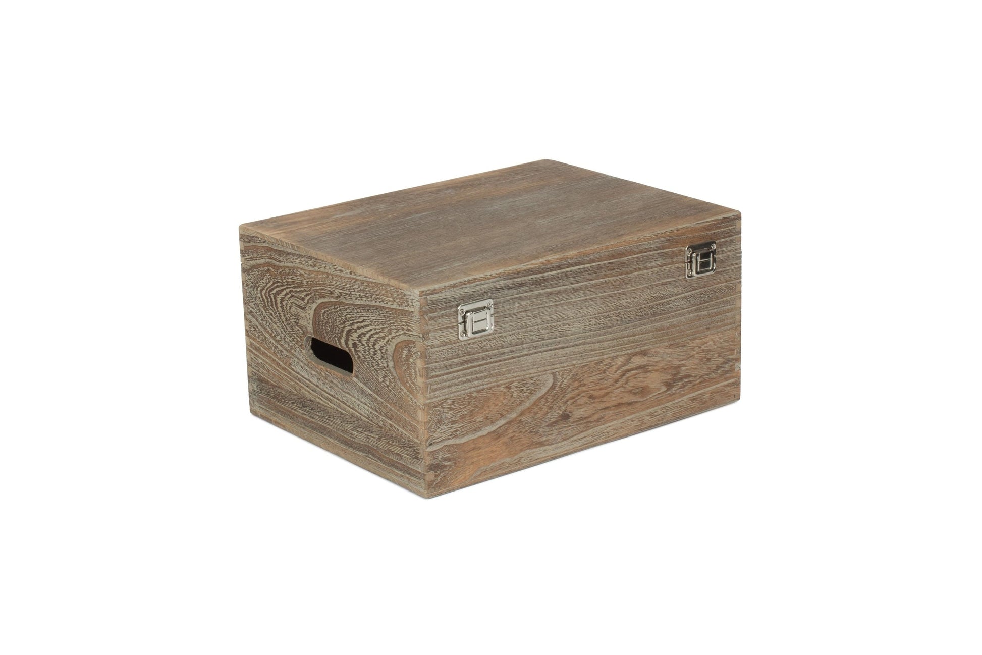 16 Inch Oak Effect Wooden Keepsake Box - REGN