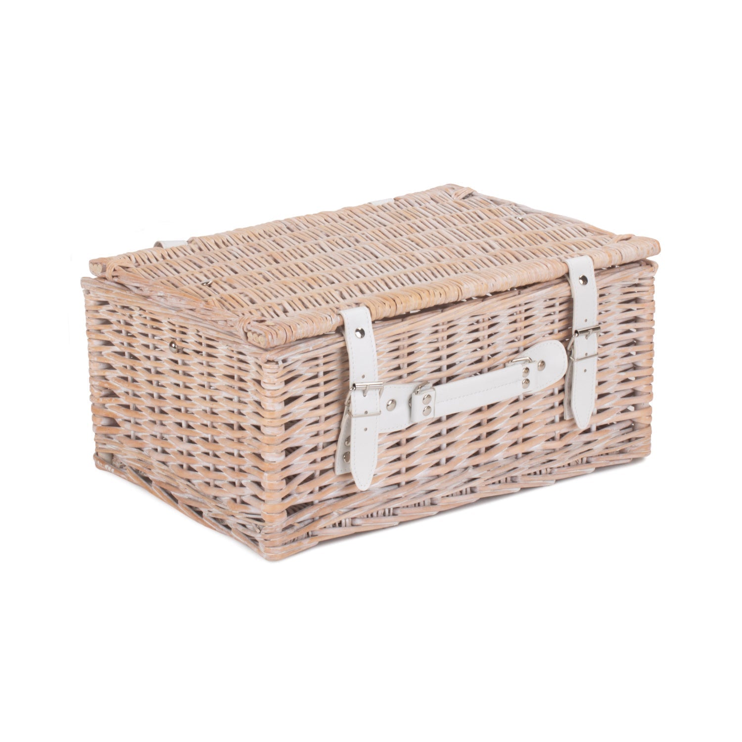 16 Inch White Wash Willow Hamper - REGN