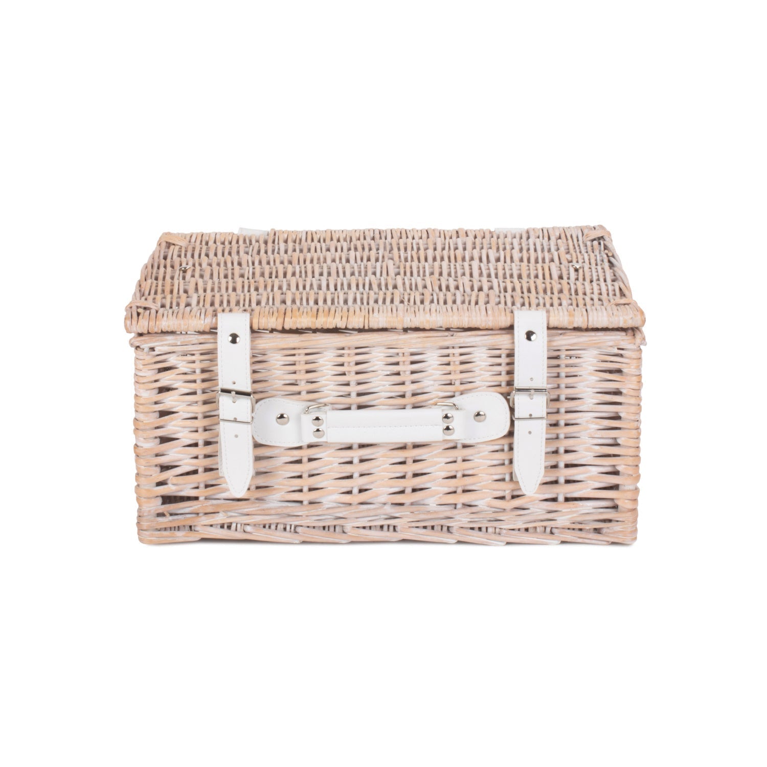 16 Inch White Wash Willow Hamper - REGN