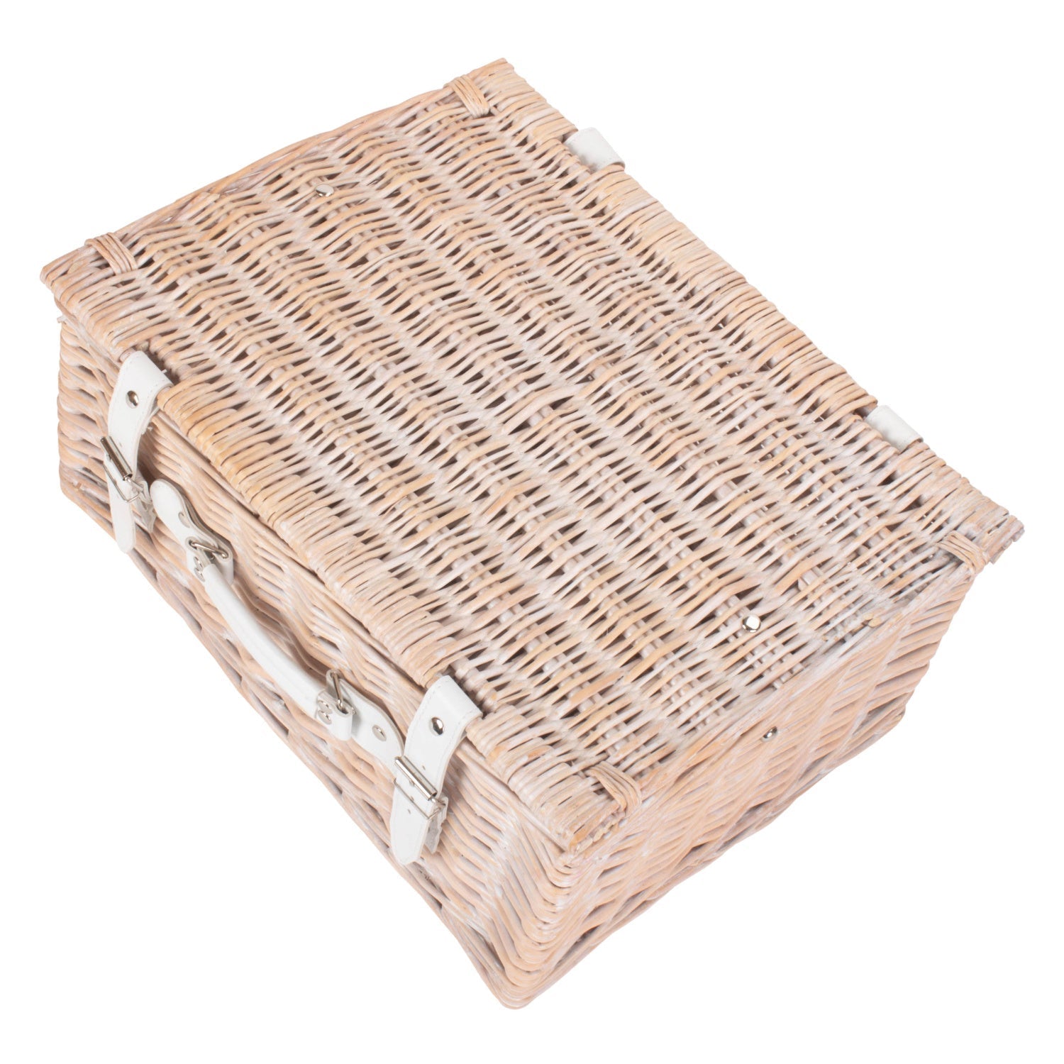16 Inch White Wash Willow Hamper - REGN