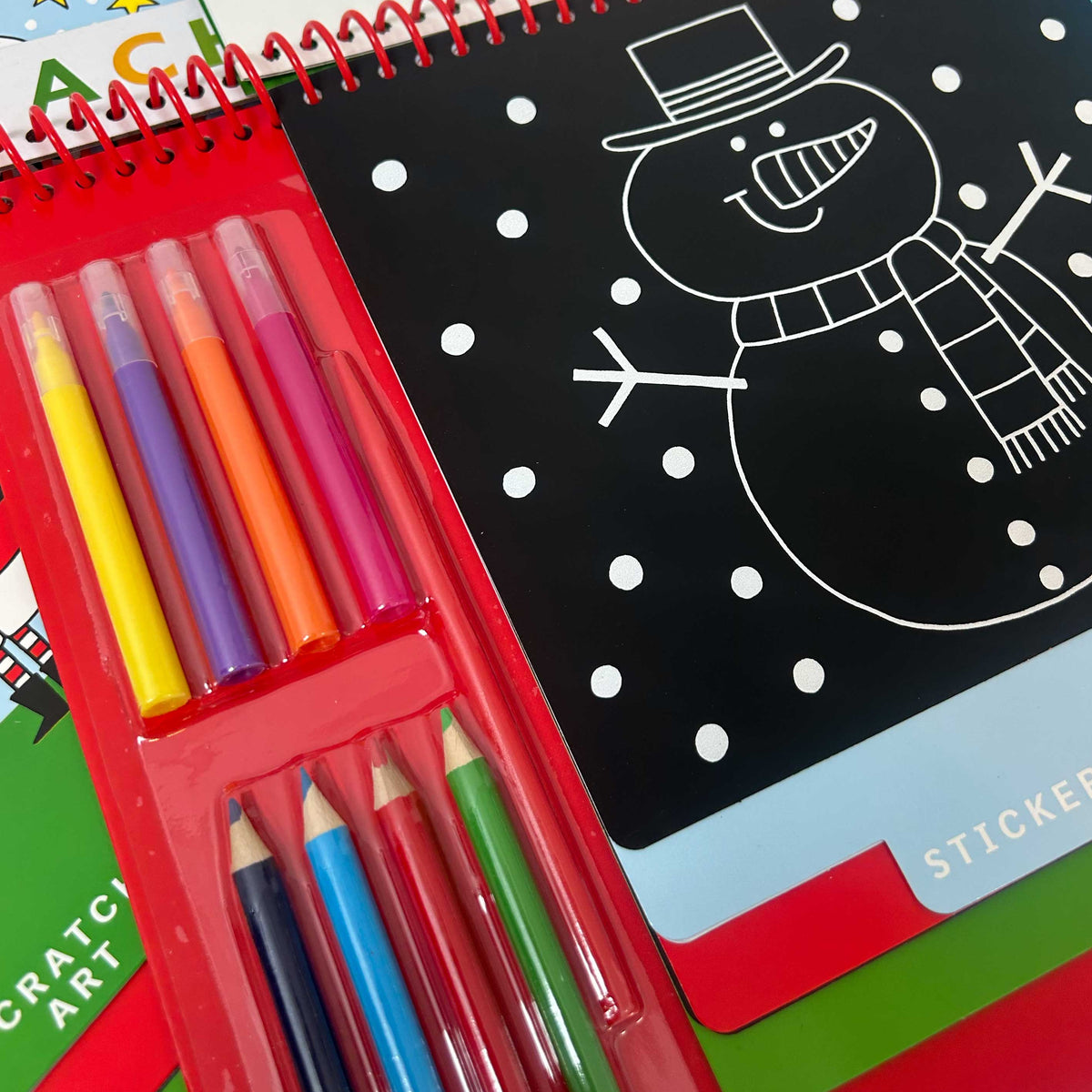 Children's Christmas Activity Book | Colouring, Scratch Art, Stickers & Pens