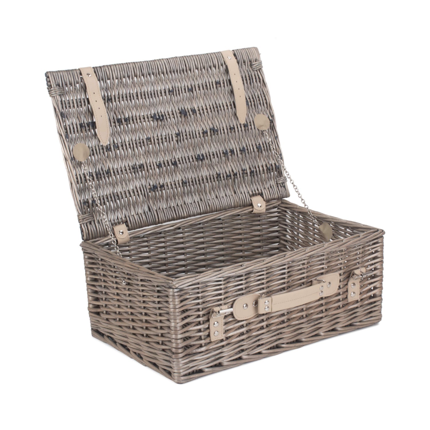 18 Inch Antique Wash Willow Hamper - REGN