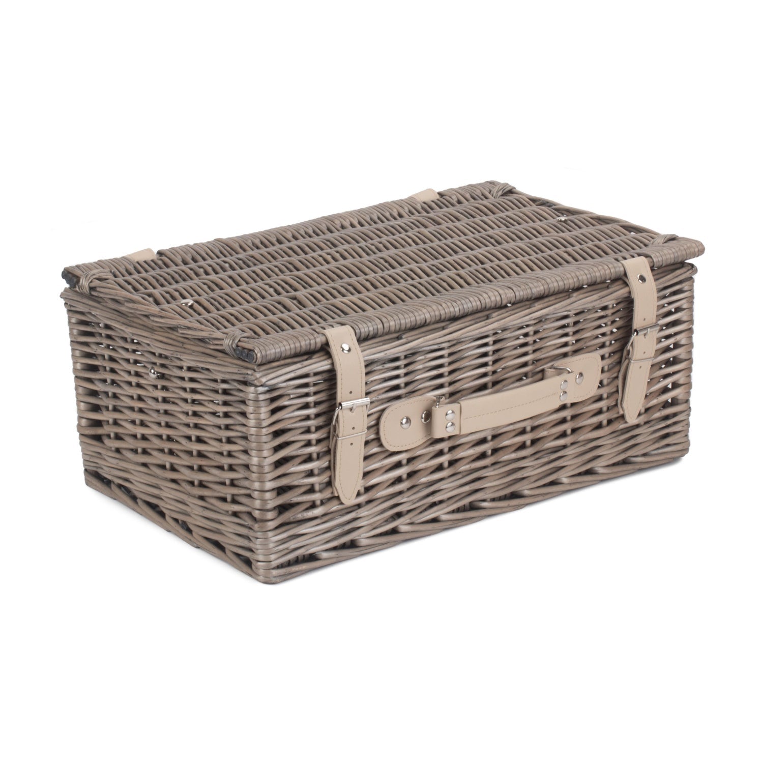 18 Inch Antique Wash Willow Hamper - REGN