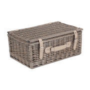 18 Inch Antique Wash Willow Hamper - REGN