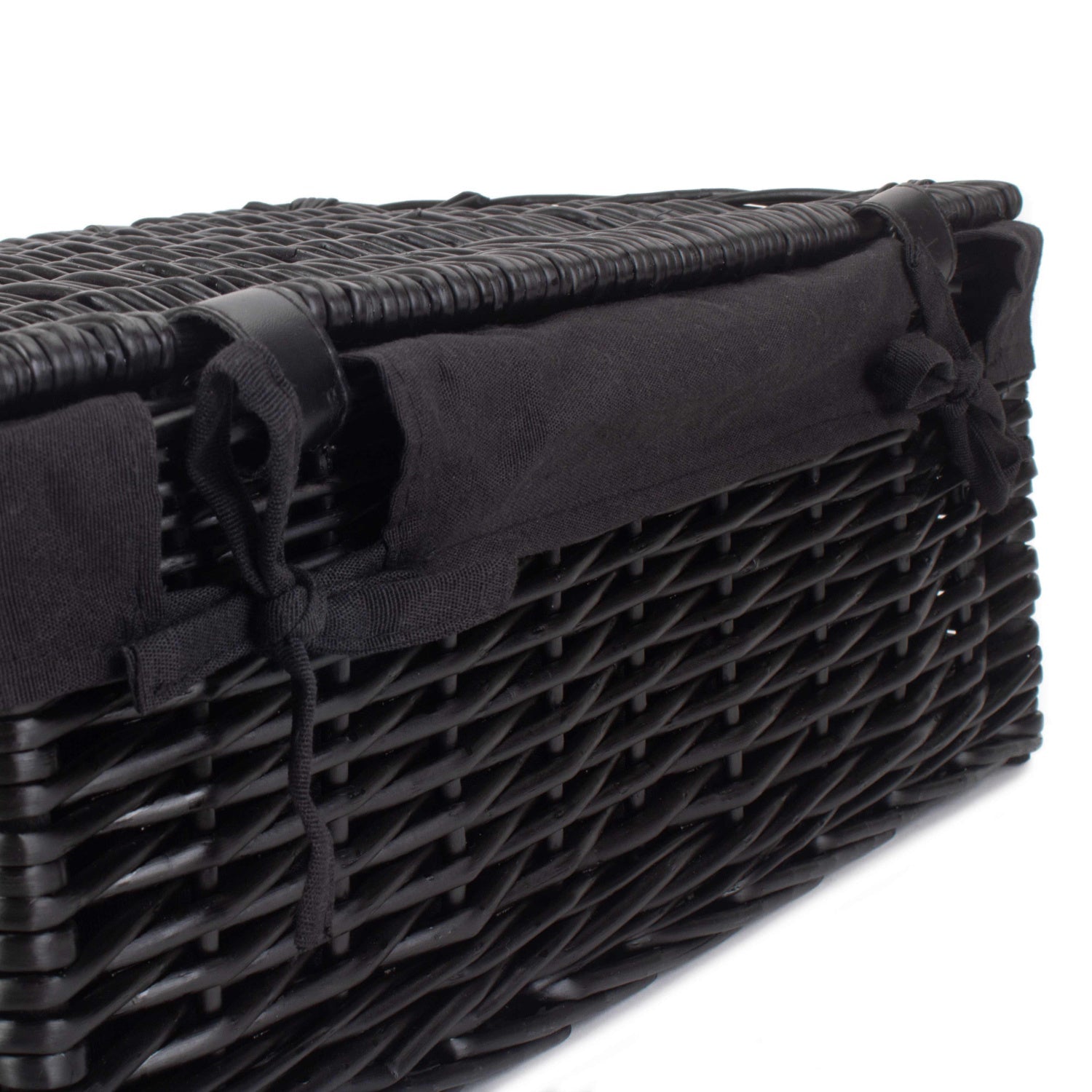 18 Inch Black Willow Hamper with Black Lining - REGN