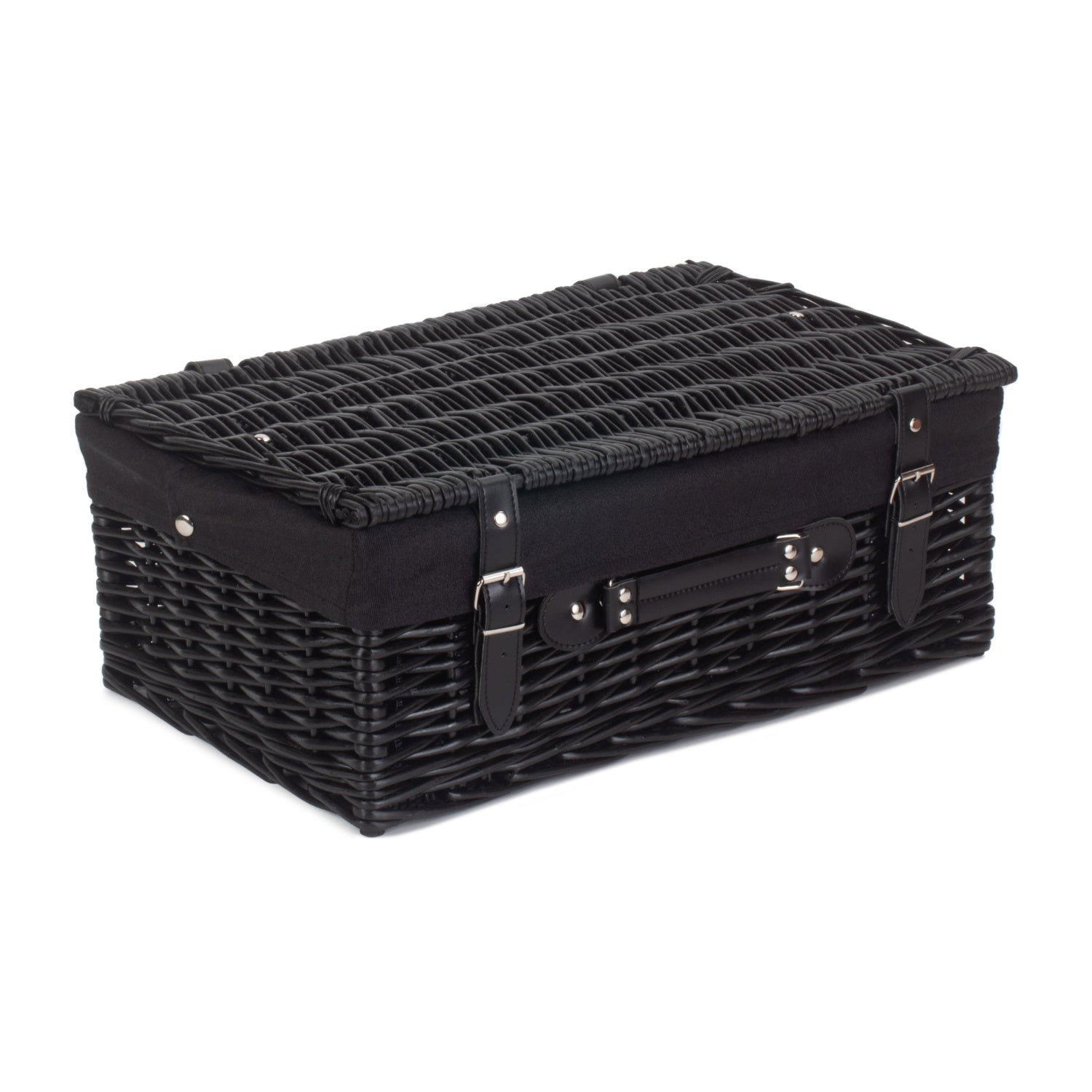 18 Inch Black Willow Hamper with Black Lining - REGN