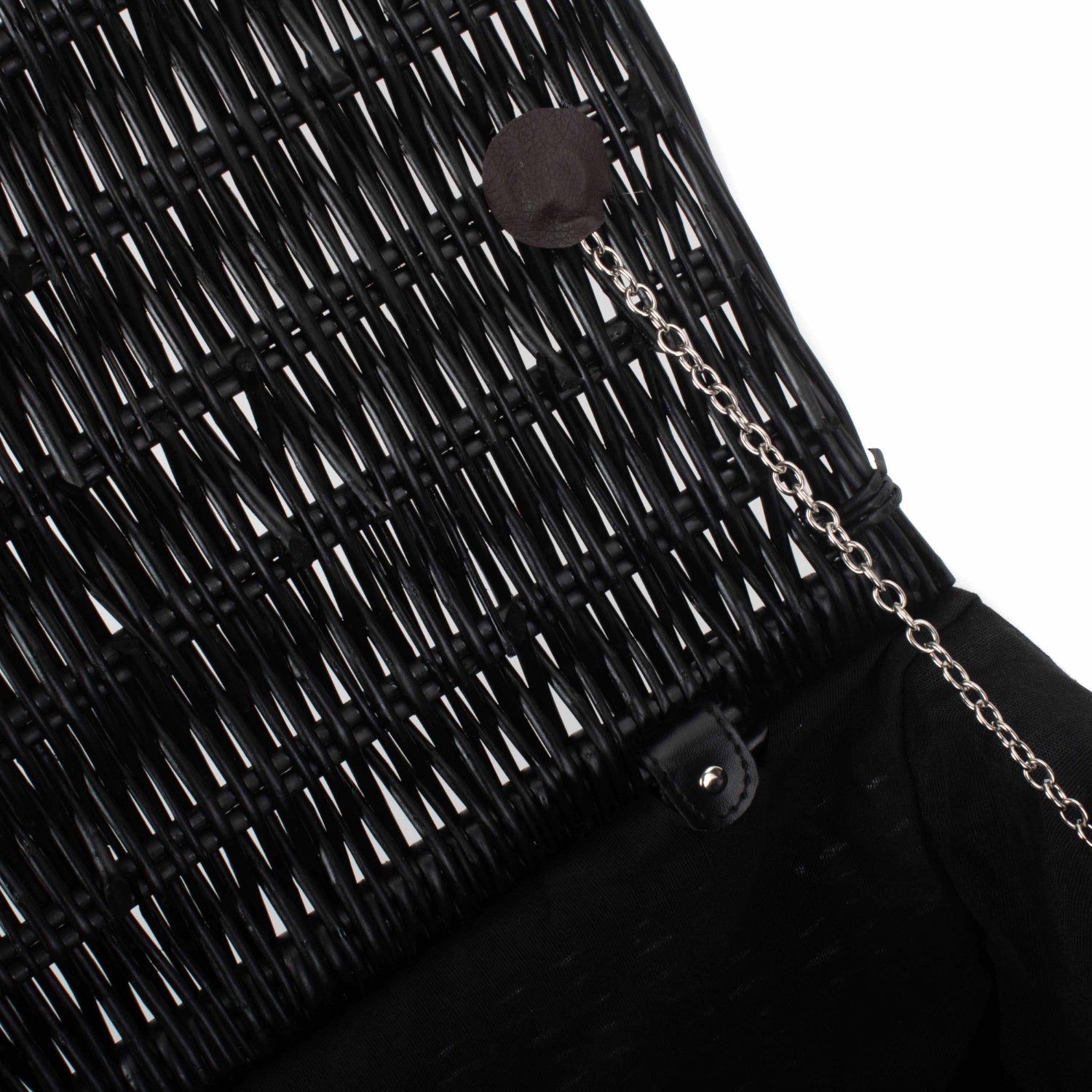 18 Inch Black Willow Hamper with Black Lining - REGN
