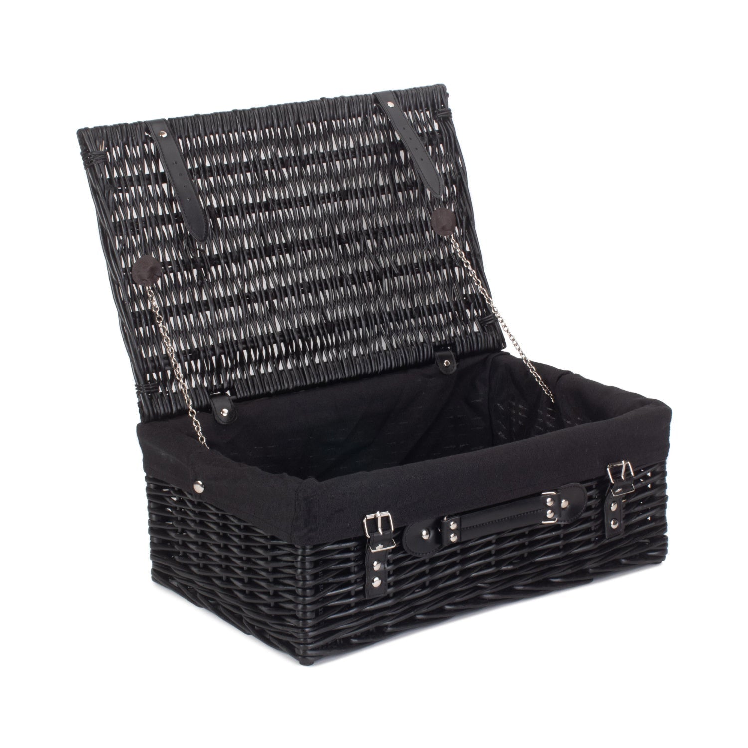 18 Inch Black Willow Hamper with Black Lining - REGN