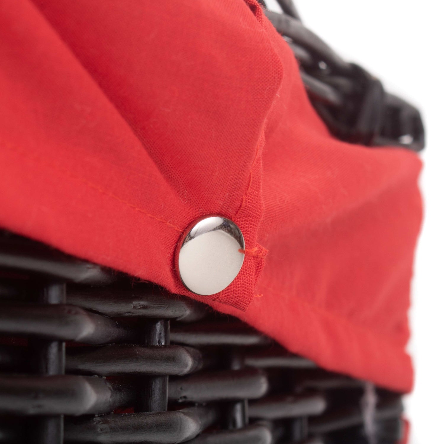 18 Inch Black Willow Hamper with Red Lining - REGN