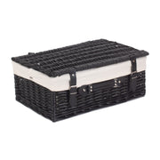 18 Inch Black Willow Hamper with White Lining - REGN
