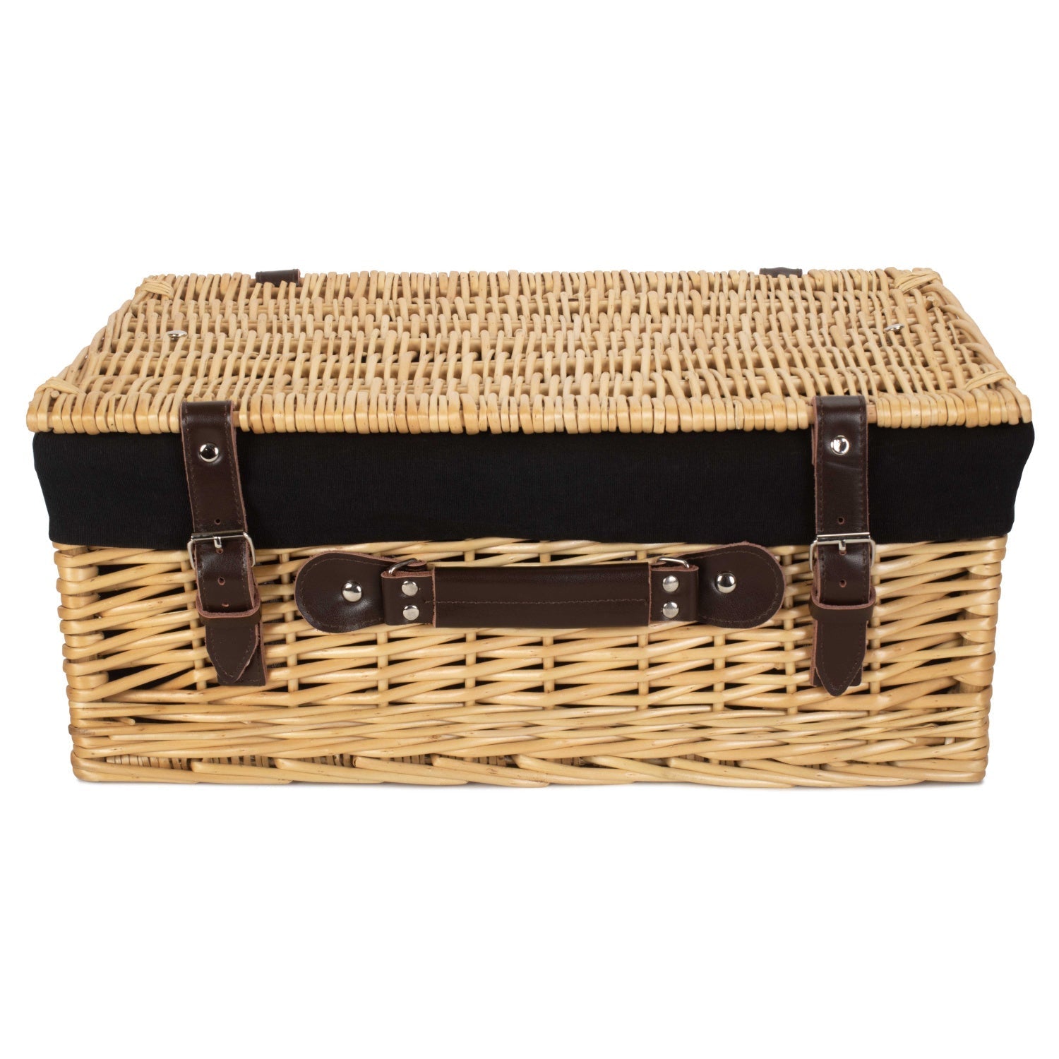 18 Inch Buff Willow Hamper Trunk with Black Lining - REGN