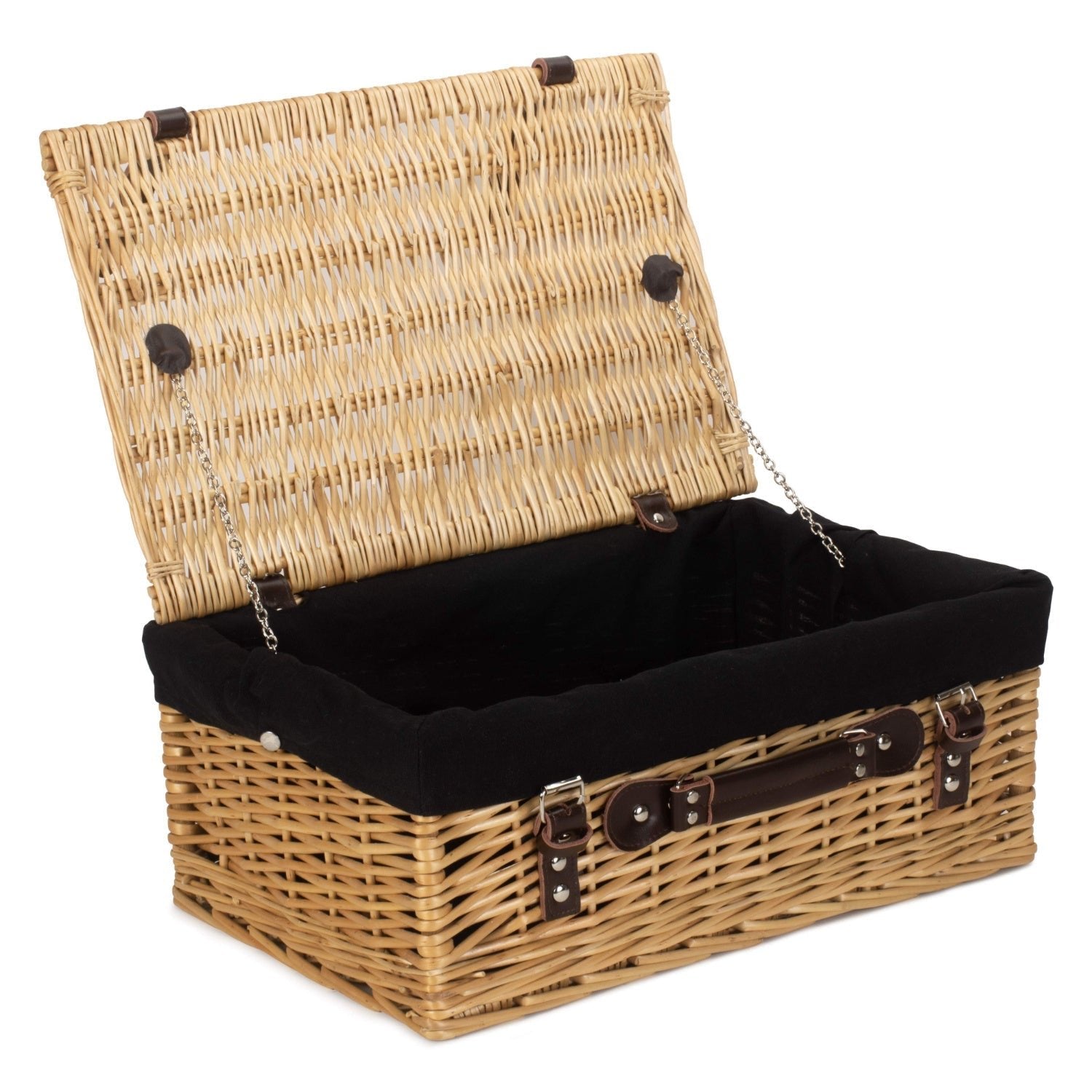 18 Inch Buff Willow Hamper Trunk with Black Lining - REGN