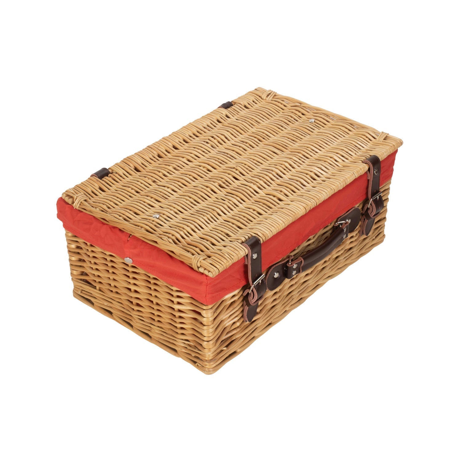 18 Inch Buff Willow Hamper Trunk with Red Lining - REGN