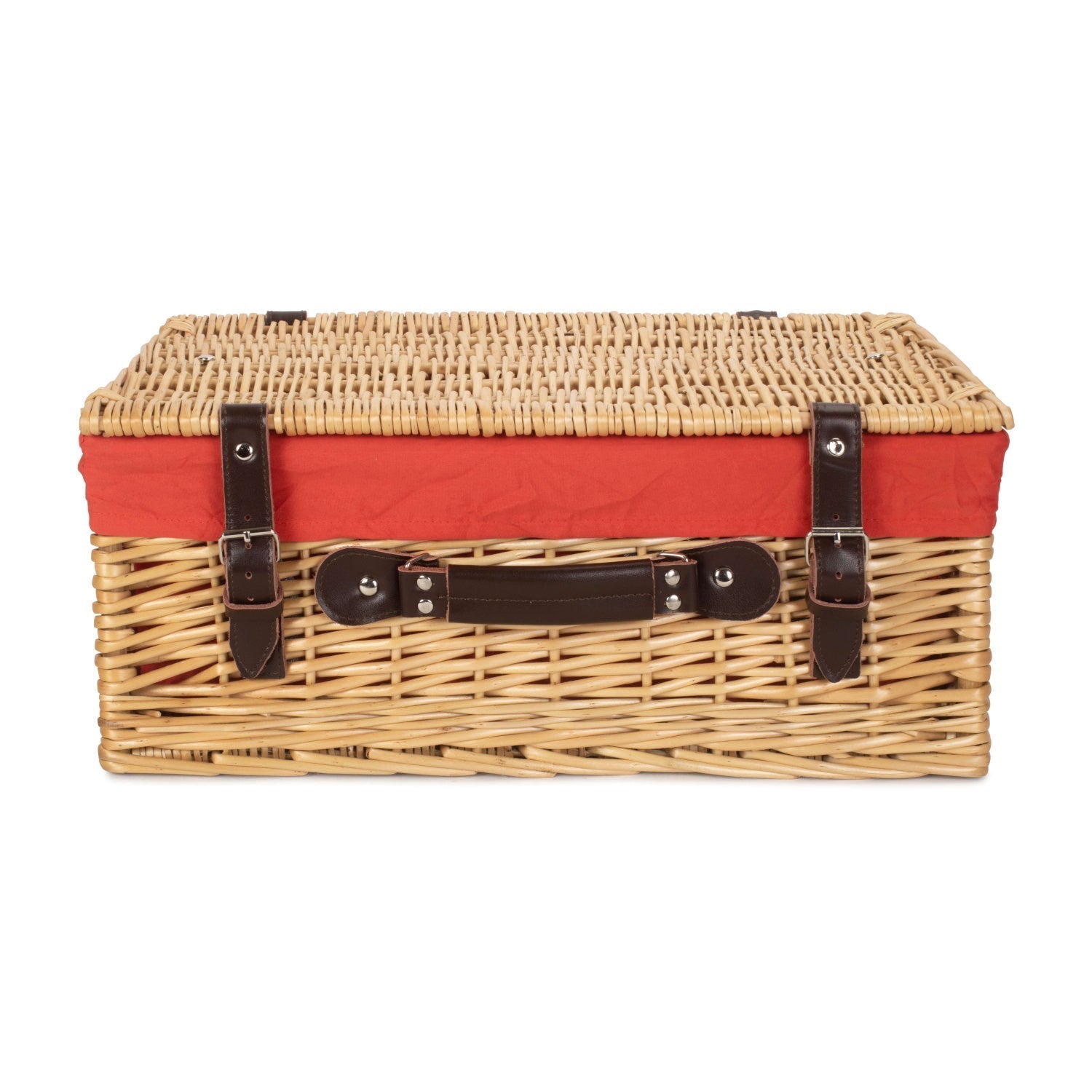18 Inch Buff Willow Hamper Trunk with Red Lining - REGN