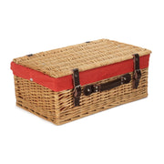 18 Inch Buff Willow Hamper Trunk with Red Lining - REGN