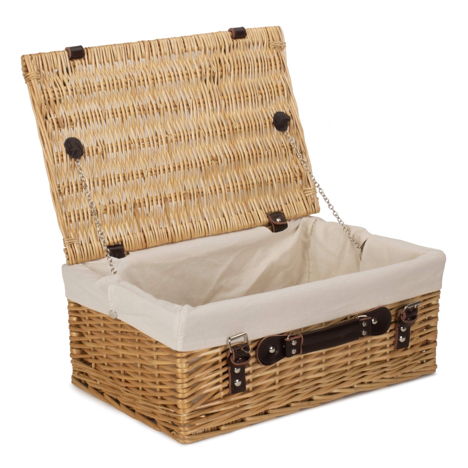 18 Inch Buff Willow Hamper Trunk with White Lining - REGN
