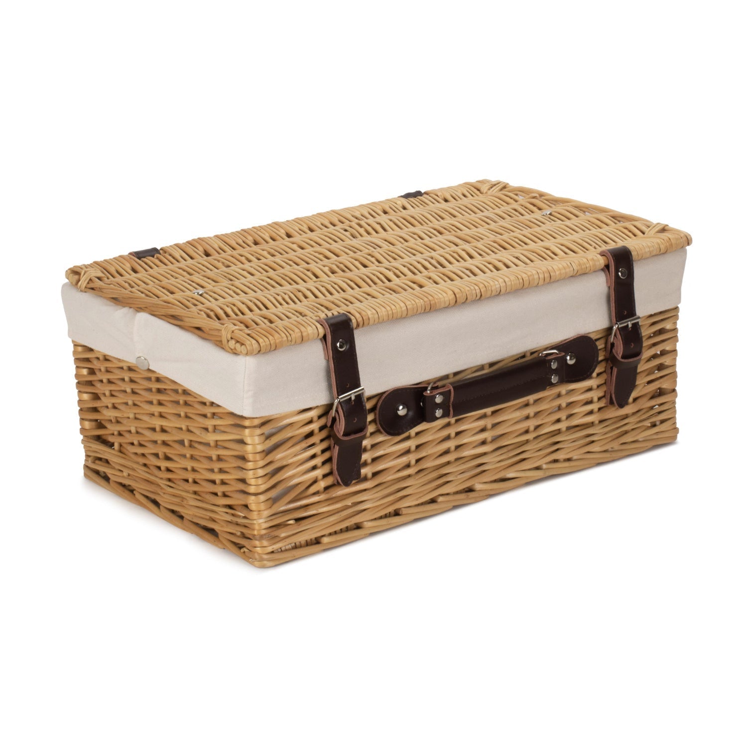 18 Inch Buff Willow Hamper Trunk with White Lining - REGN