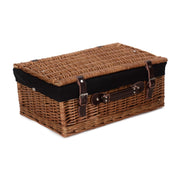 18 Inch Double Steamed Willow Hamper Trunk with Black Lining - REGN