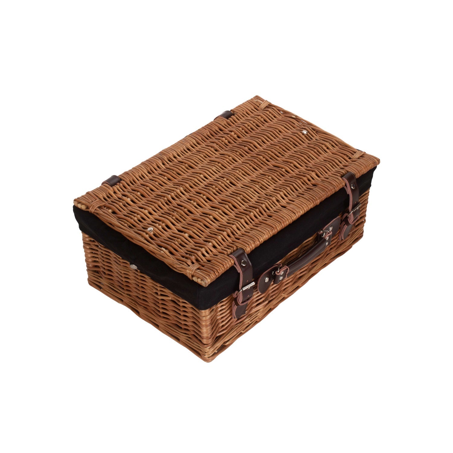18 Inch Double Steamed Willow Hamper Trunk with Black Lining - REGN