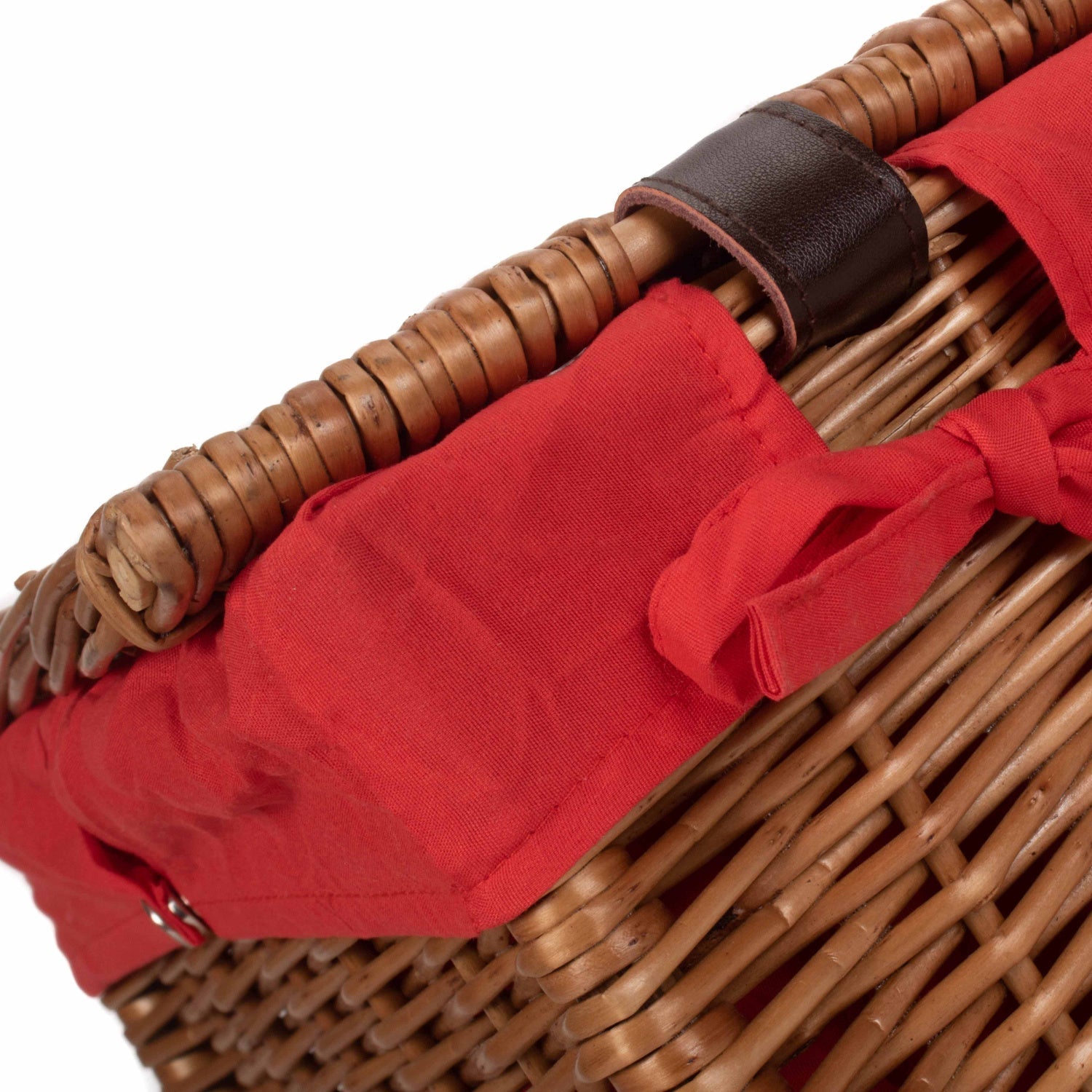 18 Inch Double Steamed Willow Hamper Trunk with Red Lining - REGN