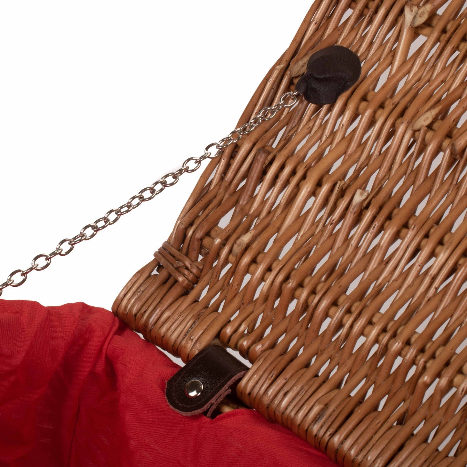 18 Inch Double Steamed Willow Hamper Trunk with Red Lining - REGN