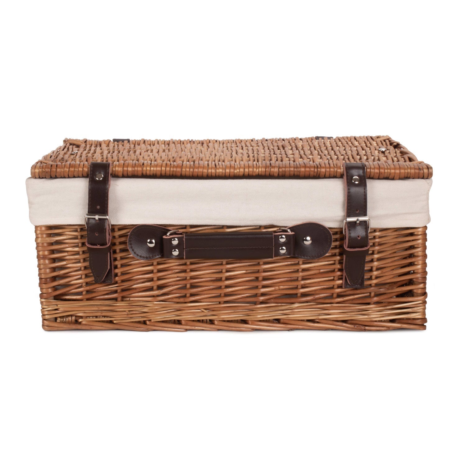 18 Inch Double Steamed Willow Hamper Trunk with White Lining - REGN