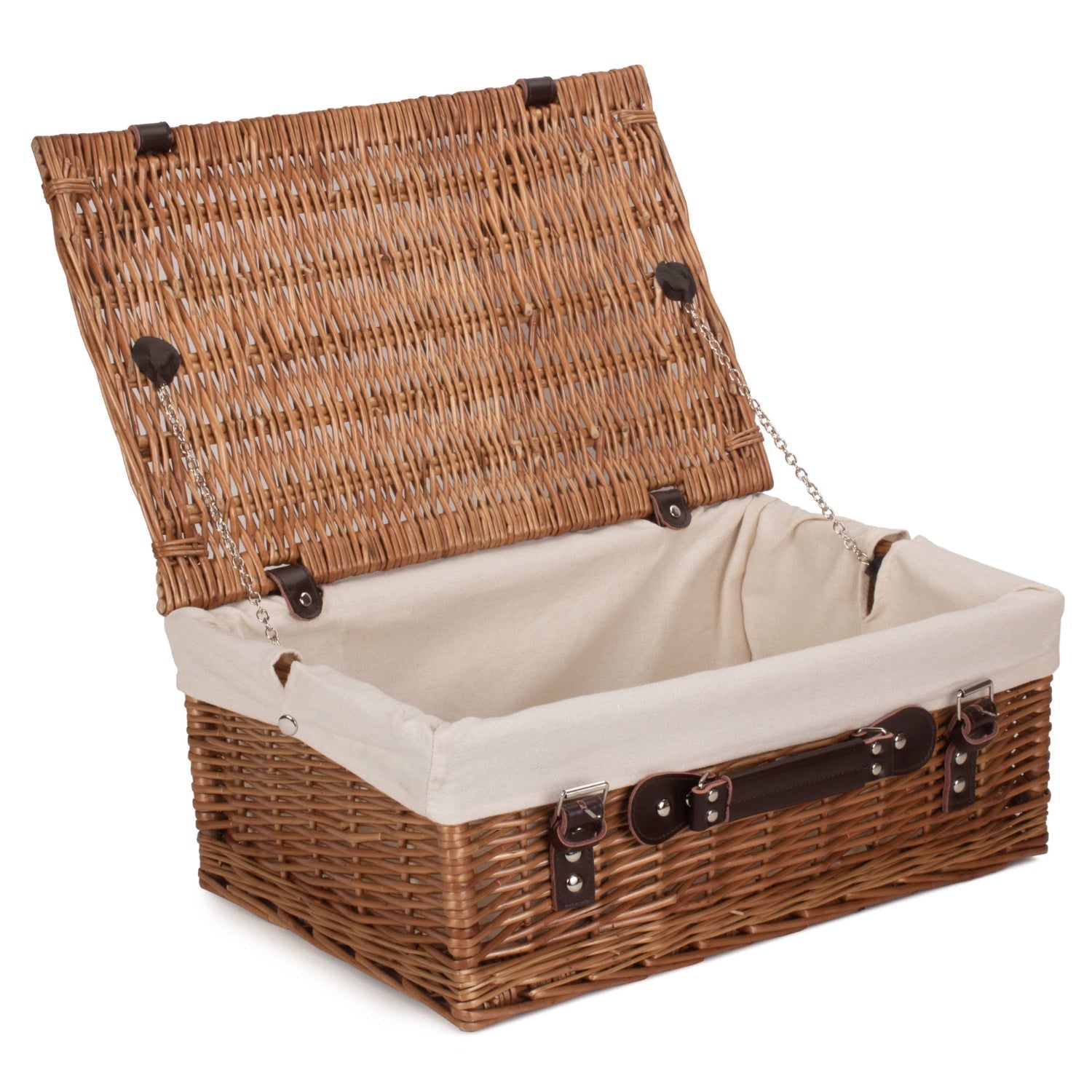 18 Inch Double Steamed Willow Hamper Trunk with White Lining - REGN