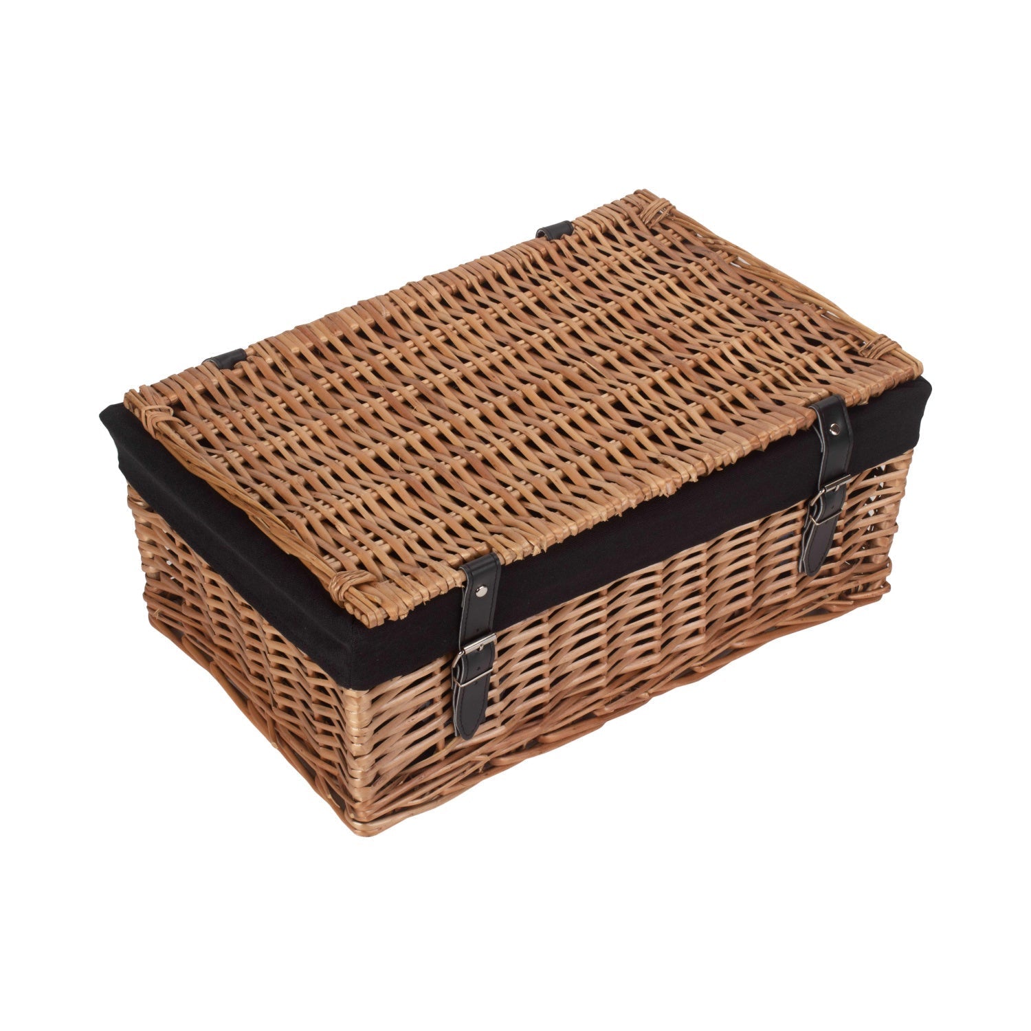 18 Inch Split Willow Hamper with Black Lining - REGN