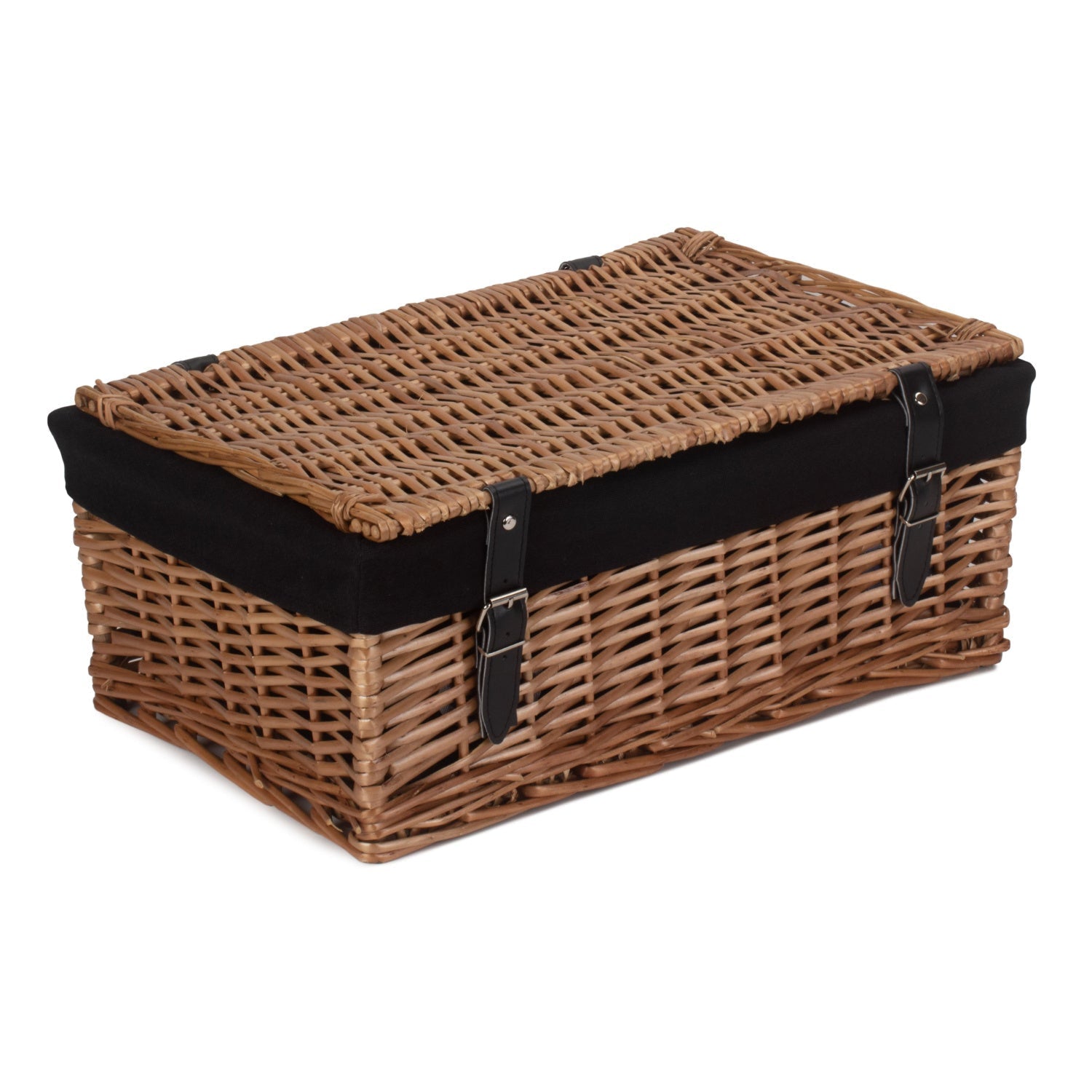 18 Inch Split Willow Hamper with Black Lining - REGN