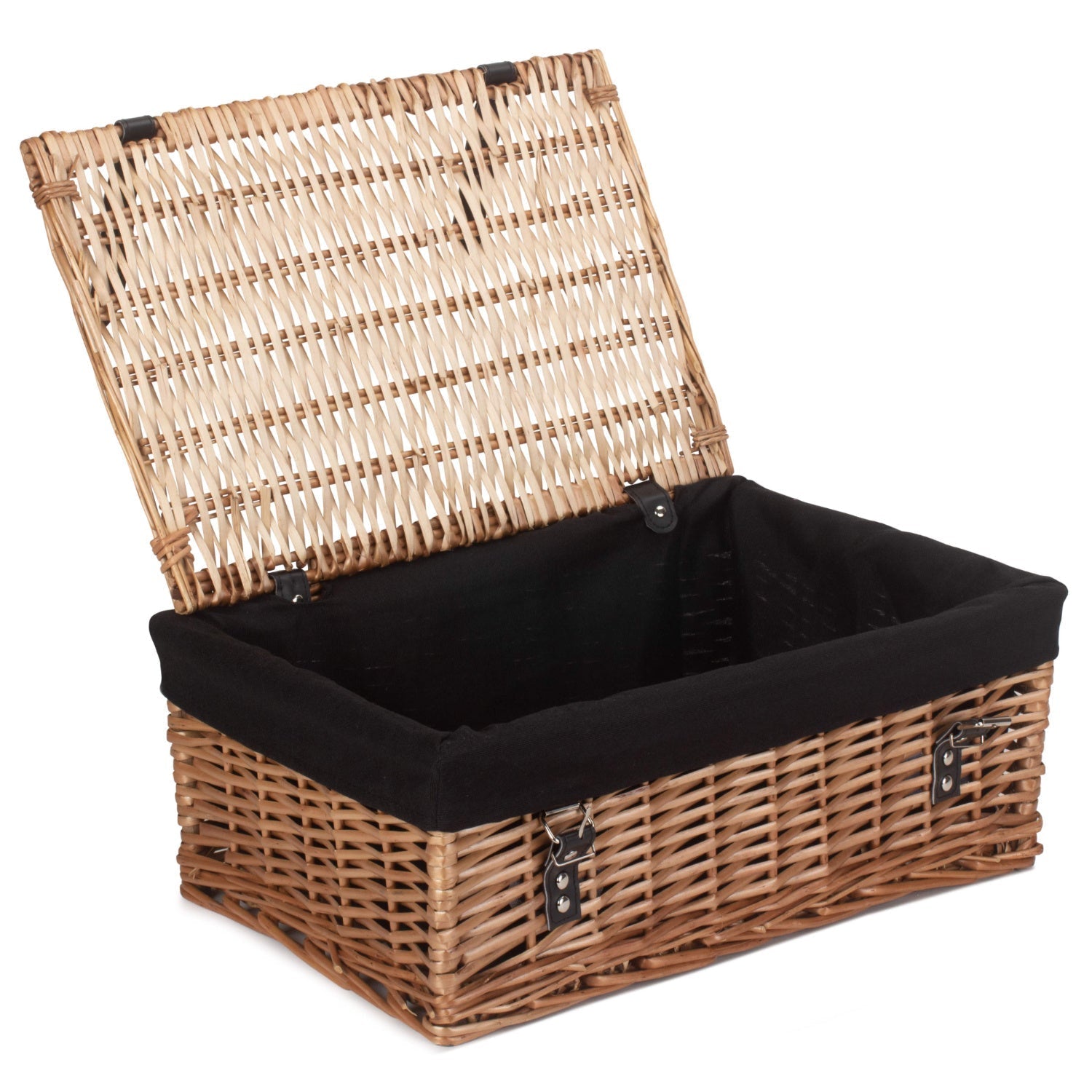 18 Inch Split Willow Hamper with Black Lining - REGN