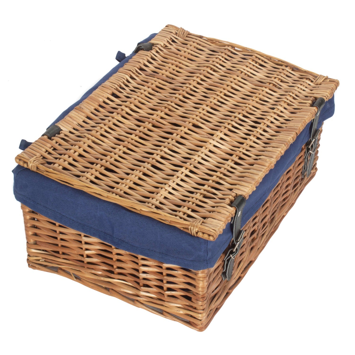 18 Inch Split Willow Hamper with Navy Blue Lining - REGN