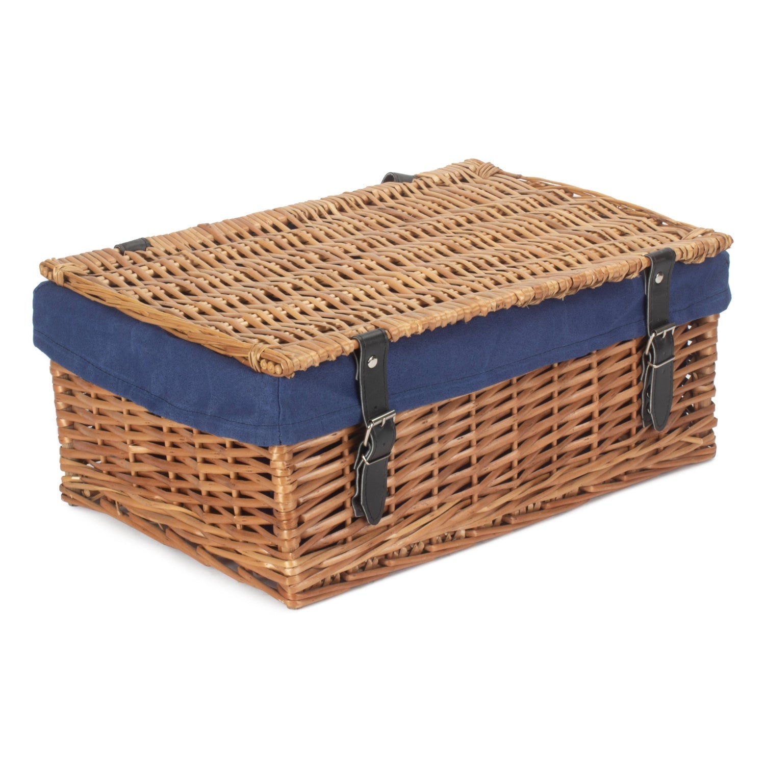 18 Inch Split Willow Hamper with Navy Blue Lining - REGN