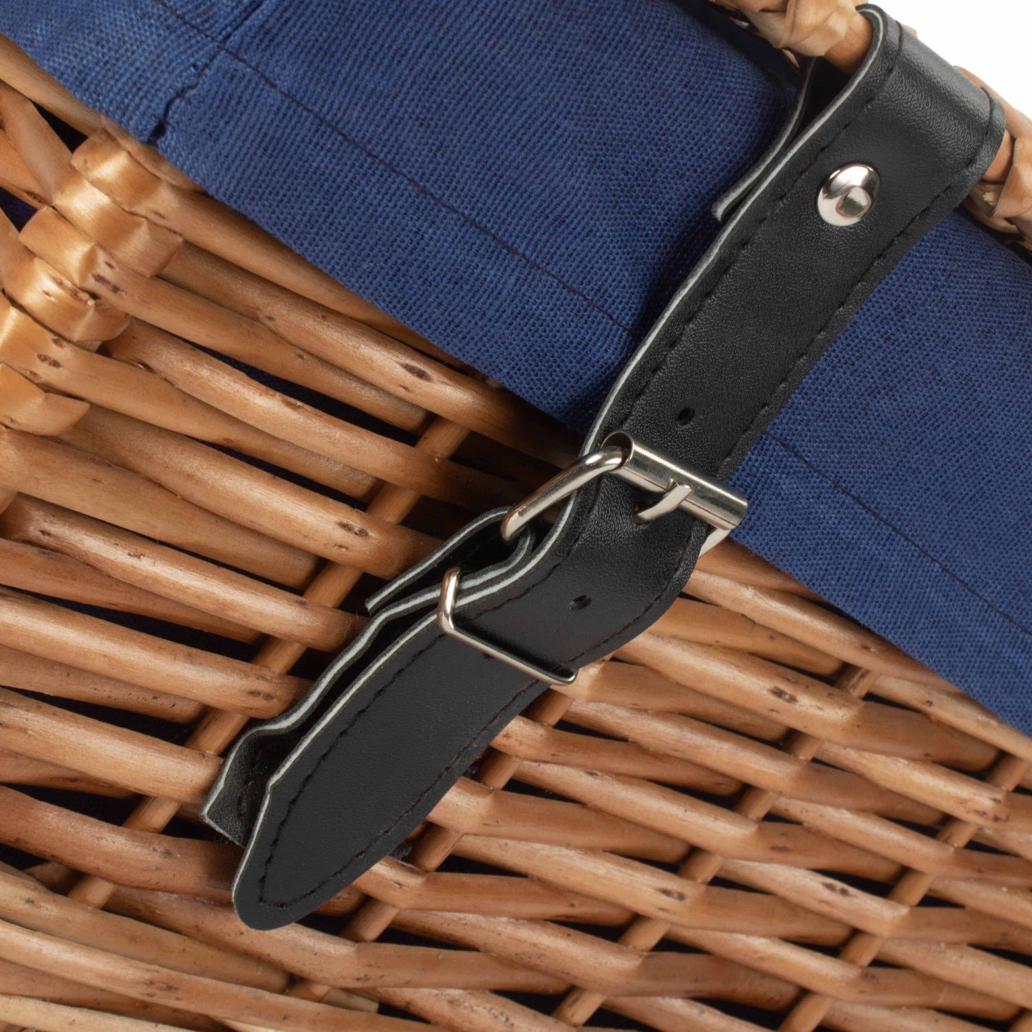18 Inch Split Willow Hamper with Navy Blue Lining - REGN