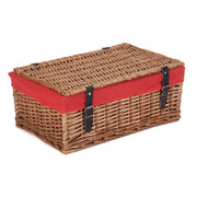 18 Inch Split Willow Hamper with Red Lining - REGN
