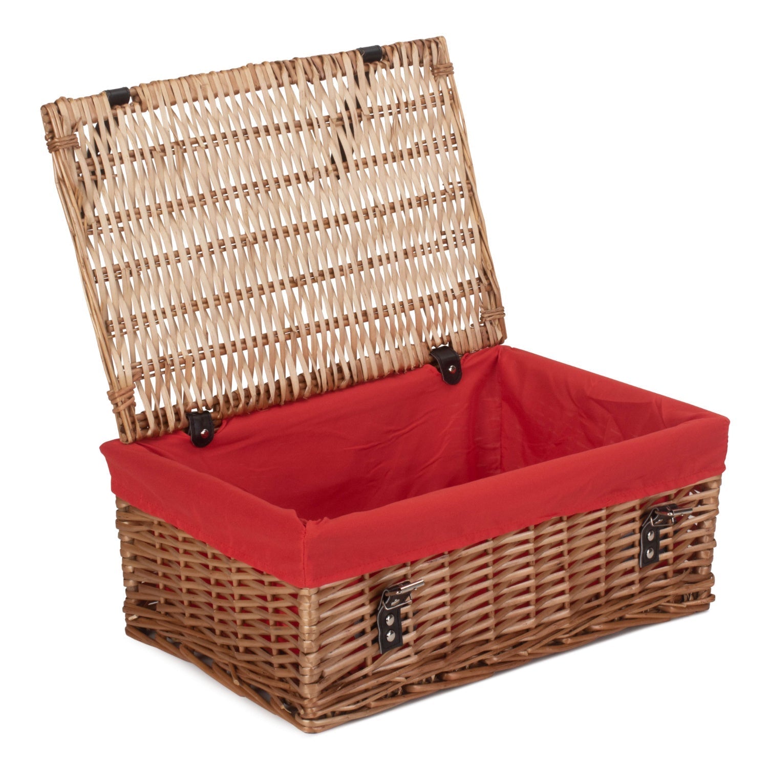 18 Inch Split Willow Hamper with Red Lining - REGN