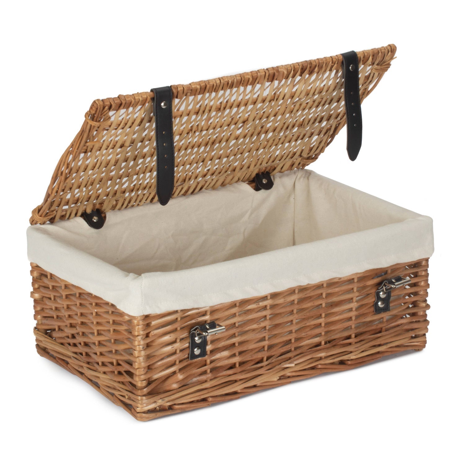 18 Inch Split Willow Hamper with White Lining - REGN