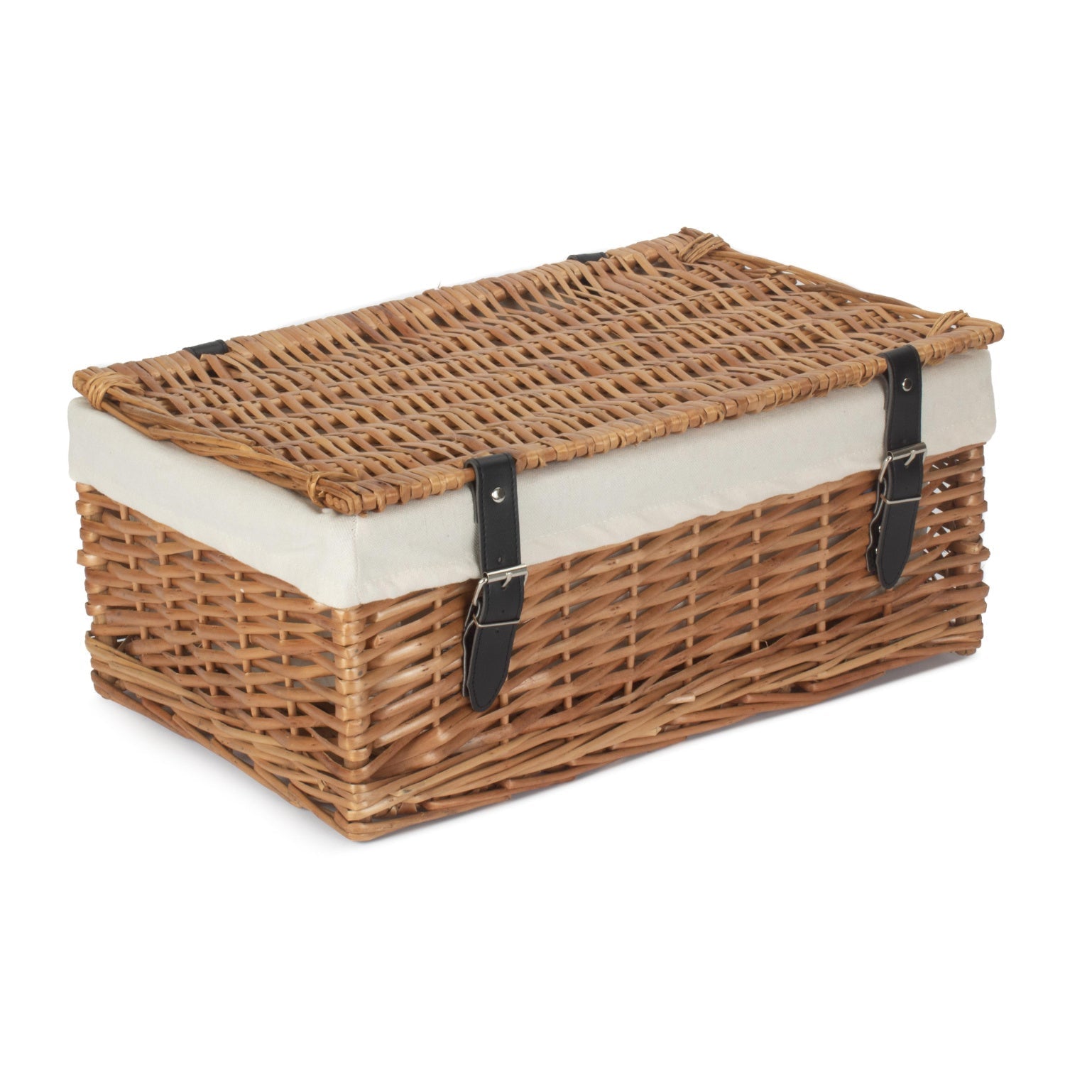 18 Inch Split Willow Hamper with White Lining - REGN