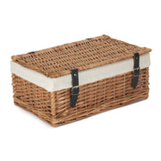 18 Inch Split Willow Hamper with White Lining - REGN