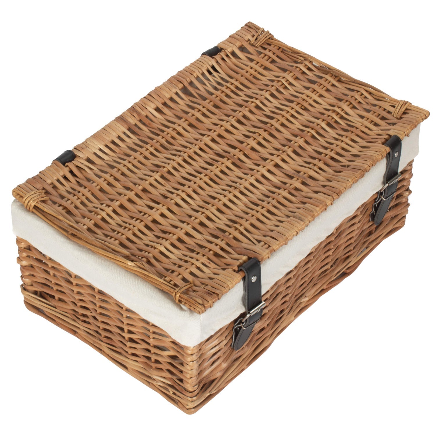 18 Inch Split Willow Hamper with White Lining - REGN