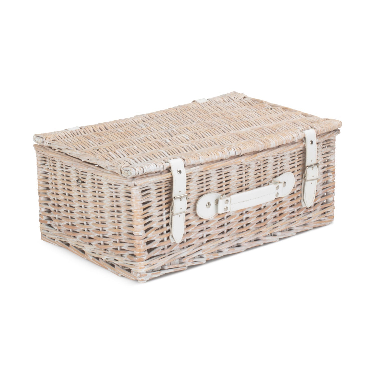 18 Inch White Wash Willow Hamper - REGN